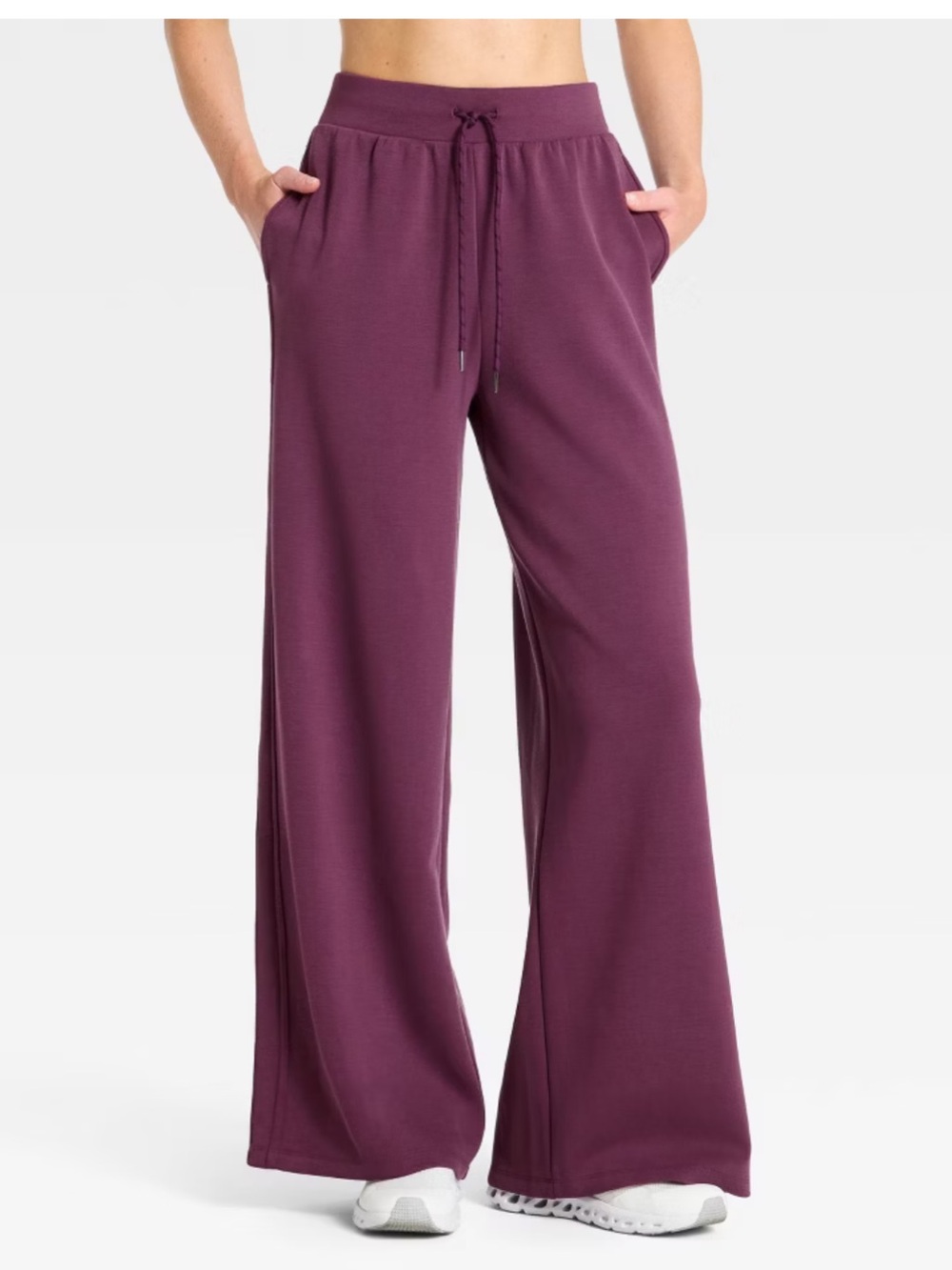all in motion Wide-Leg Drawstring Pants - Plum
